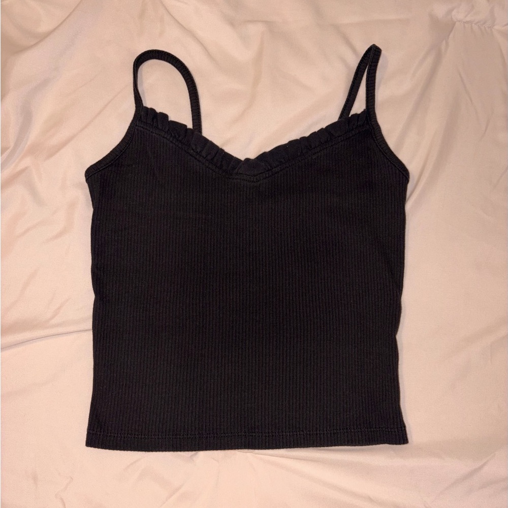 Forever 21 Black Ribbed Tank Top